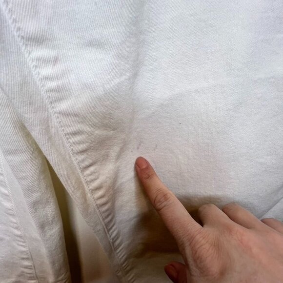 Madewell X Lisa Says Gah The perfect Wide Leg Crop Jeans Eyelet White 29 NWT - Picture 5 of 11